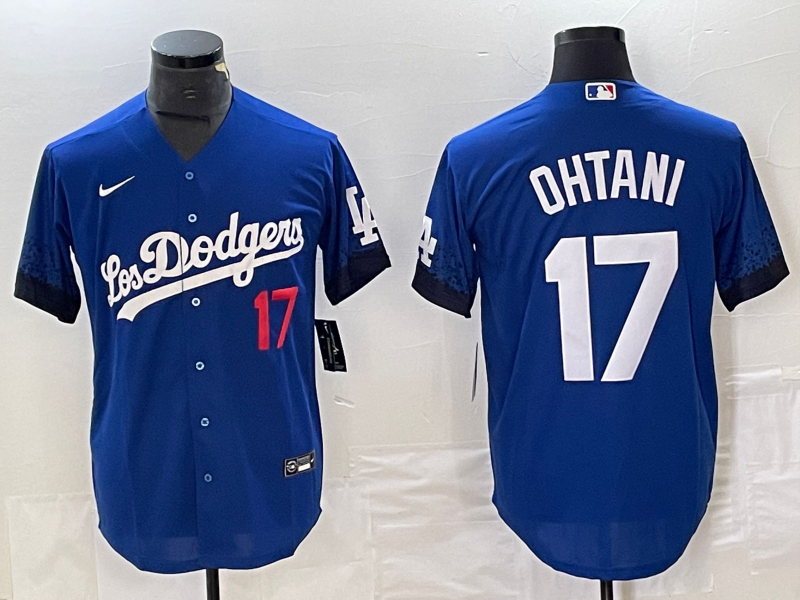 Men's Los Angeles Dodgers Shohei Ohtani #17 Blue Team Jersey